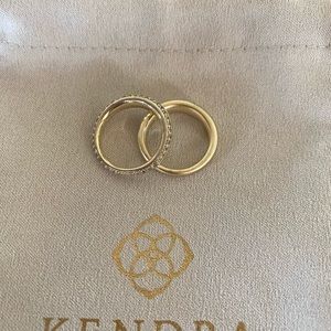Kendra Scott Gold ring set